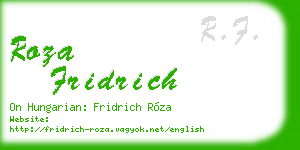 roza fridrich business card