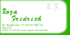roza fridrich business card